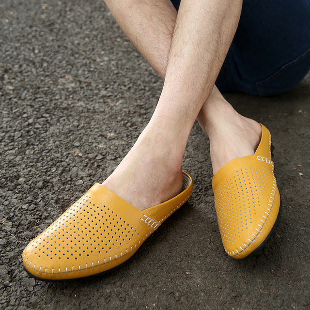 Luksusowe granatowe męskie skórzane buty na co dzień od marki Studded Penny - Wianko - 9