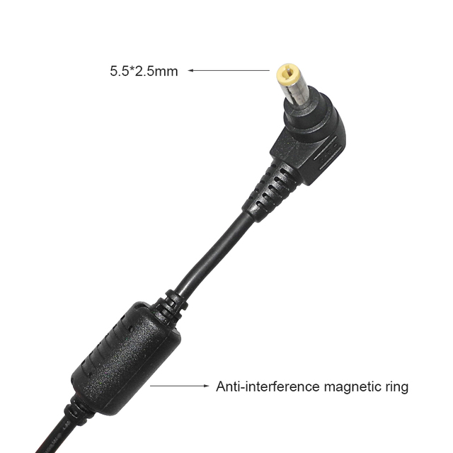 Wtyk męski zasilania laptopa 5.5x2.5mm - przewód łączący Dc adapter gniazda jack - ładowarka do laptopa Asus MSI Delta 19V 6.32A 19.5V 7.7A 19V 7.9A - Wianko - 3