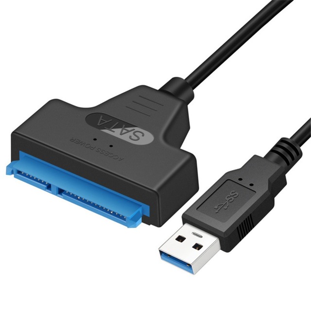 Dysk twardy SATA na USB 3.0/2.0 - wspornik adaptera, 2.5 cala, zewnętrzny SSD/HDD, Sata III, kabel Sata, kabel USB - Wianko - 2