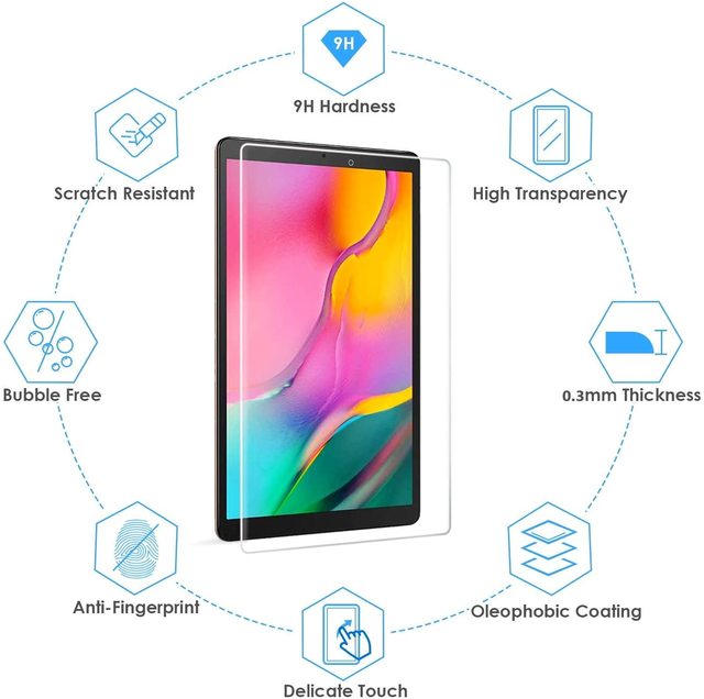 Ochraniacz ekranu 2szt. 9H szkło hartowane do Samsung Galaxy Tab A 10.1 2019 T510 T515 SM-T510 SM-T515 10.1 cal - Wianko - 6