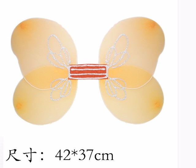 Ubranie dla dzieci przedszkolnych - rekwizyty na pokaz, słodkie kwiatowe skrzydełka wróżek i motyli - 42CM x 37CM - Wianko - 2