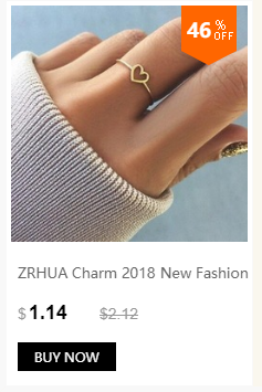 Obrączka ZRHUA w kształcie serca, wykonana z wysokiej jakości złota/srebra, 2018 nowa moda dla kobiet - Wianko - 16