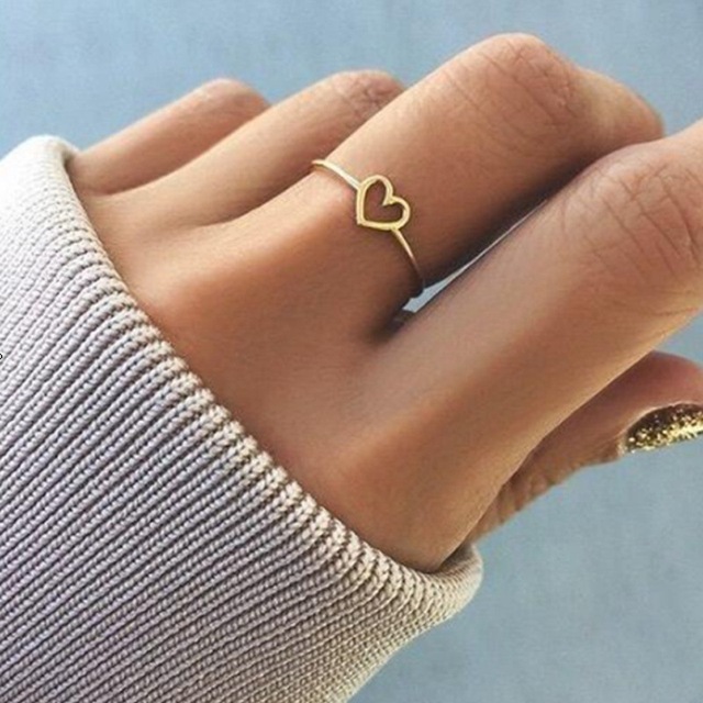Obrączka ZRHUA w kształcie serca, wykonana z wysokiej jakości złota/srebra, 2018 nowa moda dla kobiet - Wianko - 21