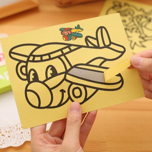 Magiczne Art Scratch Pad - 10/15 sztuk, torba, edukacyjna zabawka do rysowania dla małych artystów - Wianko - 12