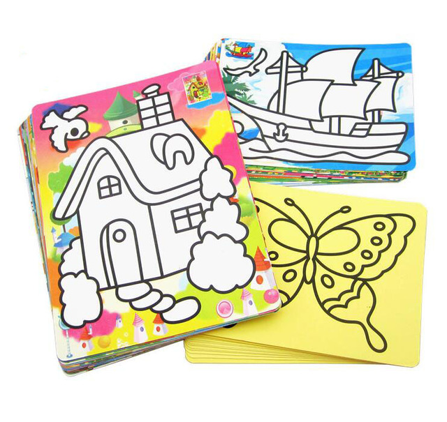 Magiczne Art Scratch Pad - 10/15 sztuk, torba, edukacyjna zabawka do rysowania dla małych artystów - Wianko - 11