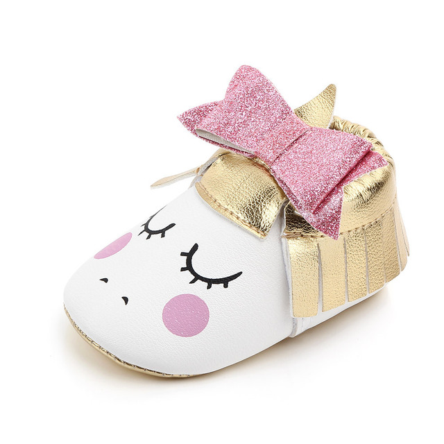 Miękki, pluszowy but dla dziecka na pierwsze kroki - Maluch Dziewczynka Kwiaty Jednorożec 0-18M (2019) - Wianko - 14