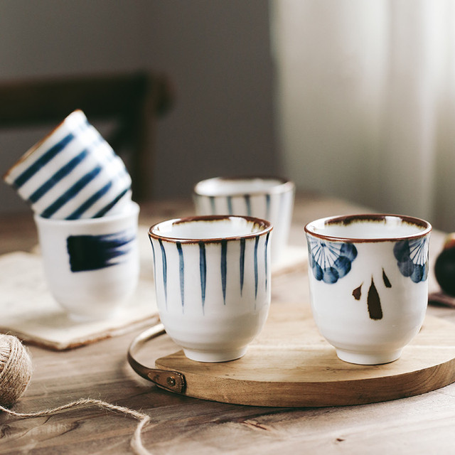 Ceramiczny kubek w stylu Retro, Vintage japoński - filiżanka na kawę i herbatę - Wianko - 2