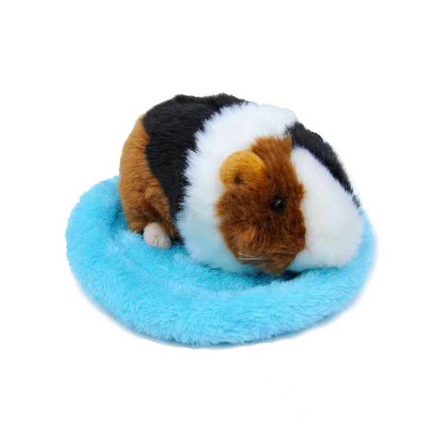 Miękkie wełniane łóżko dla małych zwierząt - świnka morska, chomik, małe zwierzęta - zimowe klatka mata, podkładka - Wianko - 4
