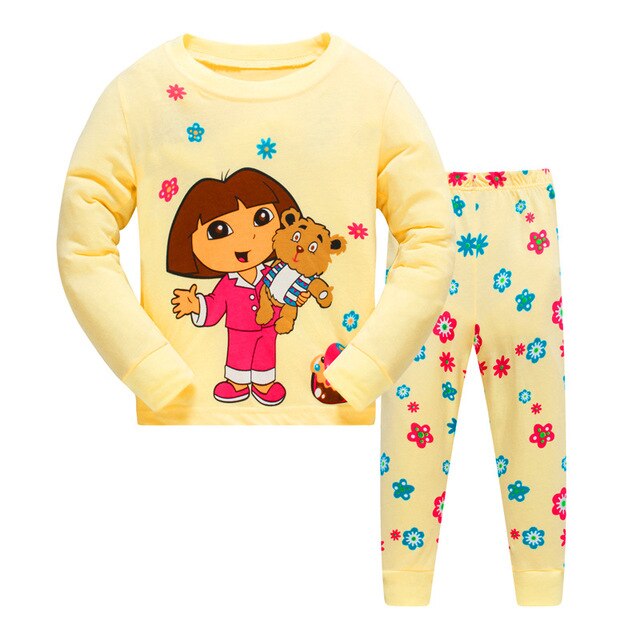 Zestaw dziecięcy Disney z długim rękawem, bawełniana piżama z motywem jednorożca i syrenki dla malucha, dziewczyny, na jesień i zimę - Wianko - 11