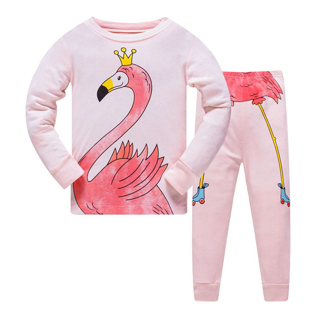 Zestaw dziecięcy Disney z długim rękawem, bawełniana piżama z motywem jednorożca i syrenki dla malucha, dziewczyny, na jesień i zimę - Wianko - 14