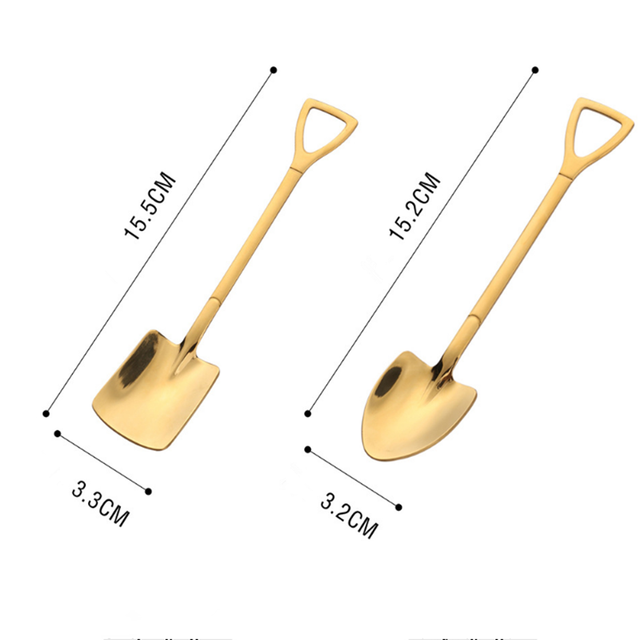 Łyżeczka do kawy ze stali nierdzewnej Retro – idealna arbuzowa łopatka do lodów, ozdoba stołu - Wianko - 1