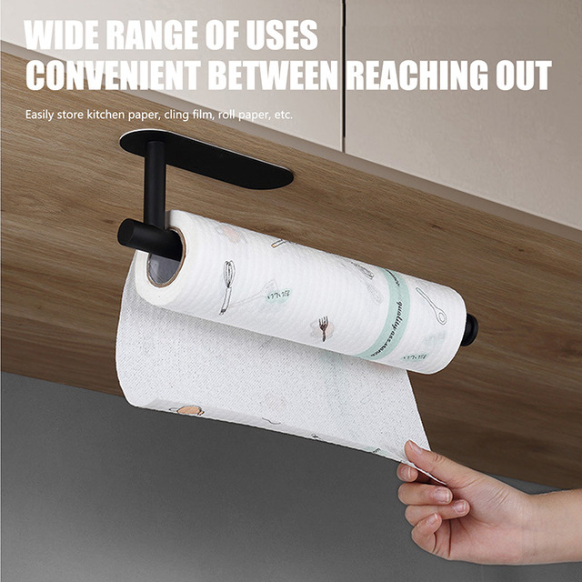 Duży samoprzylepny uchwyt ścienny na papier toaletowy z stali nierdzewnej - 30cm - Wianko - 15