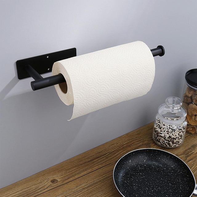 Duży samoprzylepny uchwyt ścienny na papier toaletowy z stali nierdzewnej - 30cm - Wianko - 10