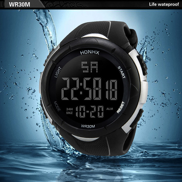 Luksusowy zegarek męski analogowo-cyfrowy z podświetleniem typu LED o sportowym charakterze i funkcji wodoodporności - rok 2021 - Wianko - 3
