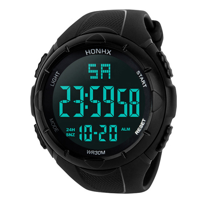 Luksusowy zegarek męski analogowo-cyfrowy z podświetleniem typu LED o sportowym charakterze i funkcji wodoodporności - rok 2021 - Wianko - 16