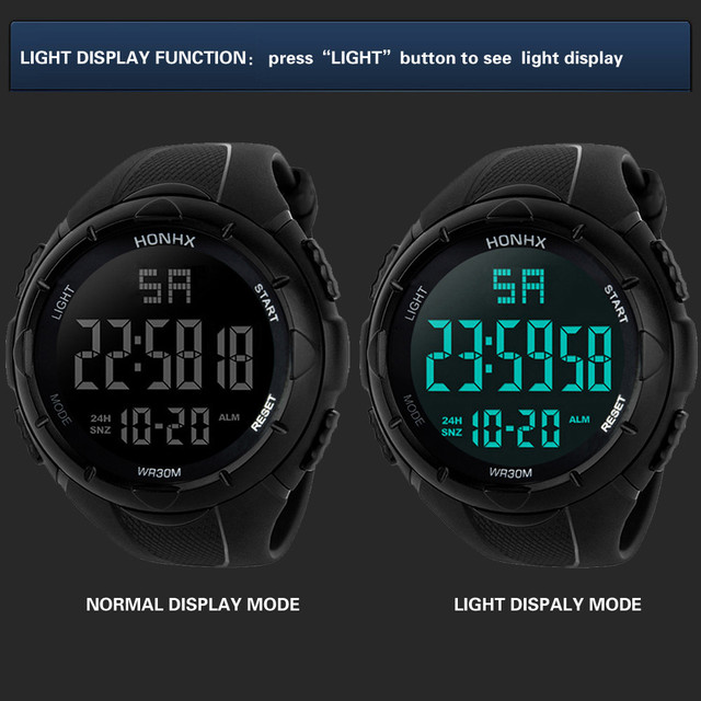 Luksusowy zegarek męski analogowo-cyfrowy z podświetleniem typu LED o sportowym charakterze i funkcji wodoodporności - rok 2021 - Wianko - 7