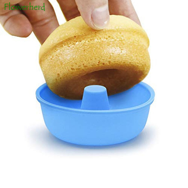 Silikonowe formy do pieczenia babeczek Round Donut Mini, wielokrotnego użytku, non-stick - Wianko - 5