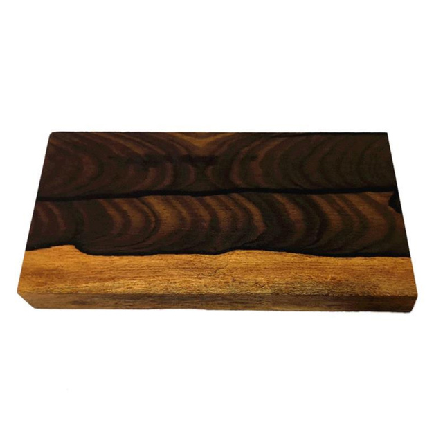 Drewniany nóż DIY z ciemnym wzorem krajobrazu z persimmonu Ziricote (Ciricote) Cordia Dodecandra - Wianko - 2