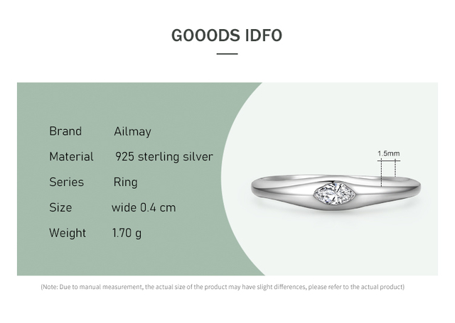 Pierścionek z błyszczącą cyrkonią, srebro próby 925 - minimalistyczny i przezroczysty - dla kobiet, styl 2021 - Wianko - 6