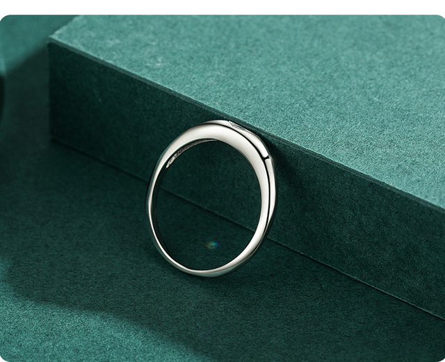 Pierścionek z błyszczącą cyrkonią, srebro próby 925 - minimalistyczny i przezroczysty - dla kobiet, styl 2021 - Wianko - 8