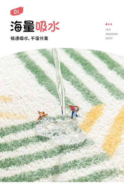 Antypoślizgowa mata łazienkowa Nordic – dywanik do kąpieli Korea, wycieraczka podłogowa i mata toaletowa - Wianko - 3