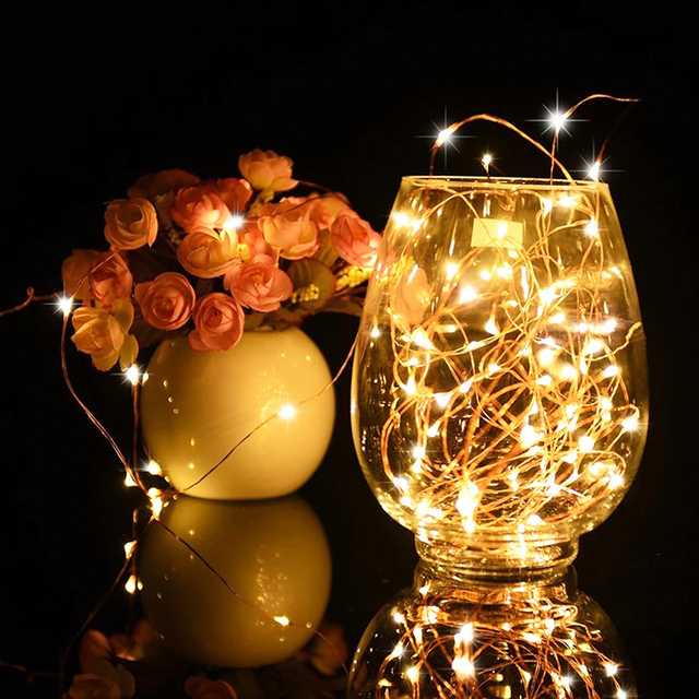 Bajkowe oświetlenie bożonarodzeniowe LED wodoodporne na wesele - lampa z drutem miedzianym Garland Party - Wianko - 7