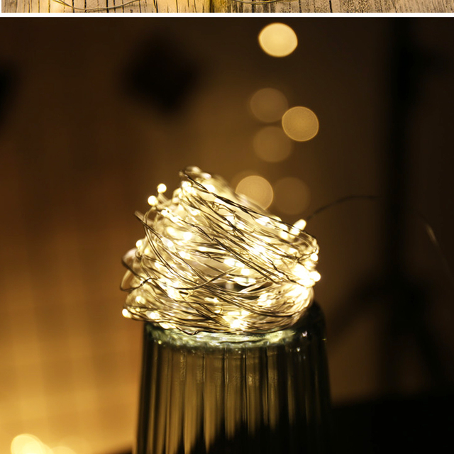 Bajkowe oświetlenie bożonarodzeniowe LED wodoodporne na wesele - lampa z drutem miedzianym Garland Party - Wianko - 9