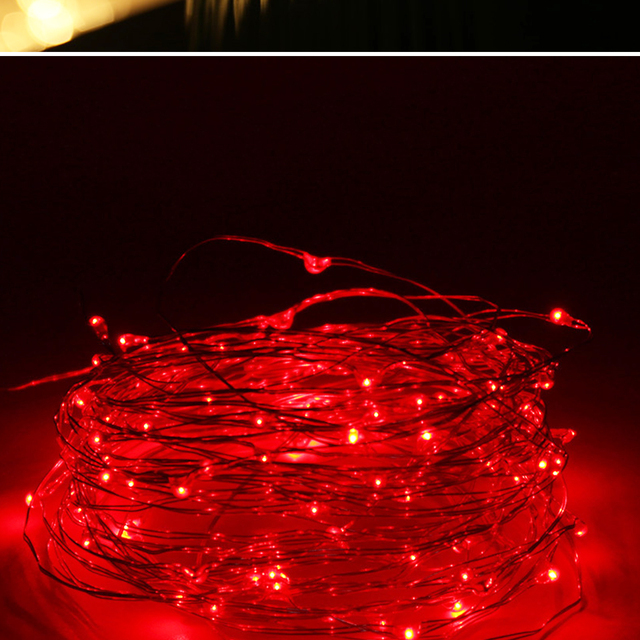 Bajkowe oświetlenie bożonarodzeniowe LED wodoodporne na wesele - lampa z drutem miedzianym Garland Party - Wianko - 10