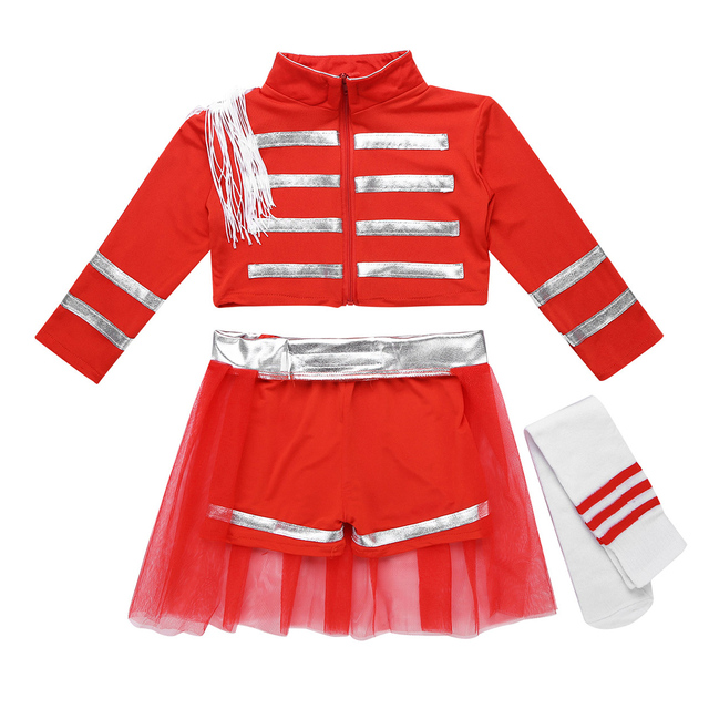 Dziewczęcy kostium cheerleaderki IEFiEL, jednolity, stylowy, idealny na występy i tańce jazzowe - Wianko - 7