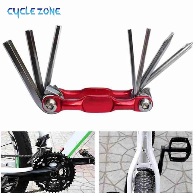 Przenośne narzędzia 7 w 1 do roweru szosowego i górskiego - zestaw kluczy nasadowych i śrubokrętów - Wianko - 1