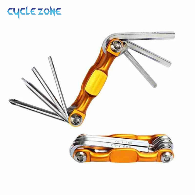 Przenośne narzędzia 7 w 1 do roweru szosowego i górskiego - zestaw kluczy nasadowych i śrubokrętów - Wianko - 2