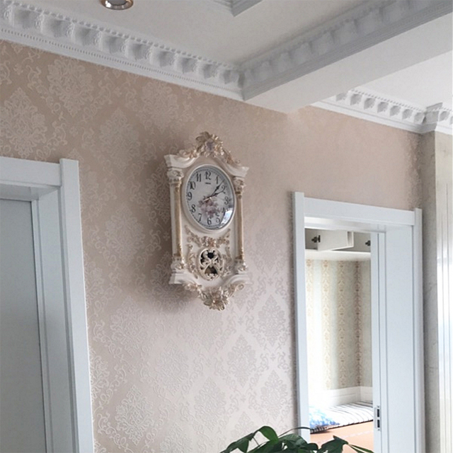 Rustykalny zegar ścienny drewniany, retro, luksusowy design, kwarcowy, duży, cichy, europejski styl, home decor - Wianko - 7