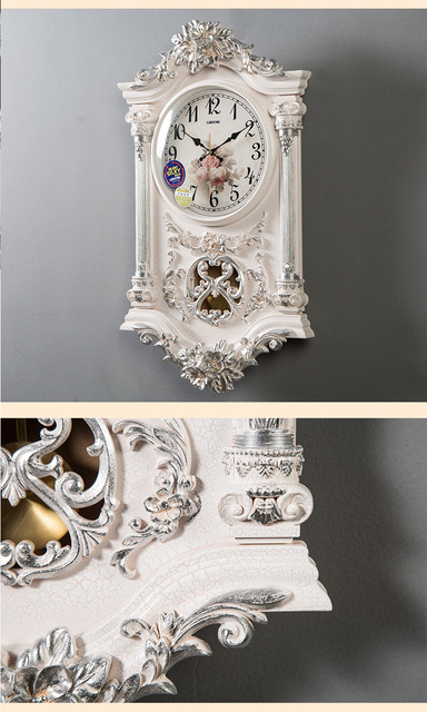 Rustykalny zegar ścienny drewniany, retro, luksusowy design, kwarcowy, duży, cichy, europejski styl, home decor - Wianko - 14