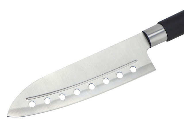 Nóż Santoku do kuchni 7-calowy - styl japoński, stworzony do krojenia mięsa i ryb - Wianko - 5