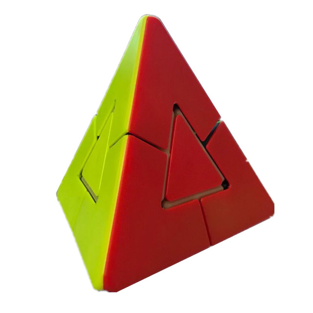 Dziwna magiczna kostka Lefang 2x2 w kształcie piramidy dla dzieci, zabawka edukacyjna i łamigłówka - Wianko - 1