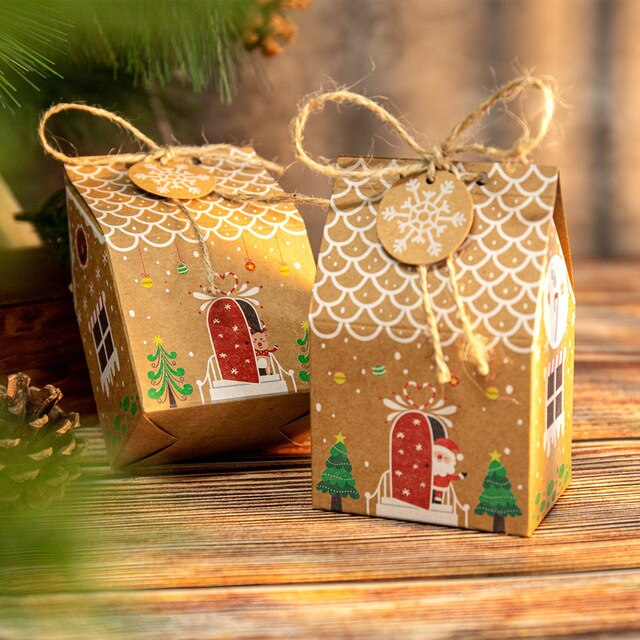 Zestaw zawieszek bożonarodzeniowych DIY – metki, etykiety, karty do ozdabiania domu, pakowania prezentów, owinięcia pudełek i dekoracji na imprezy - Wianko - 4