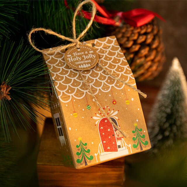 Zestaw zawieszek bożonarodzeniowych DIY – metki, etykiety, karty do ozdabiania domu, pakowania prezentów, owinięcia pudełek i dekoracji na imprezy - Wianko - 3