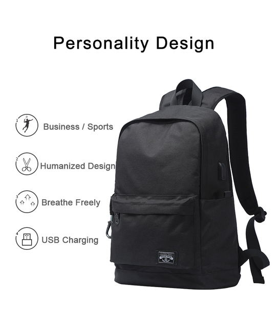 Modny plecak Oxford Bookbag z dużą pojemnością, wodoodporny z zabezpieczeniem przeciw kradzieży i ładowaniem USB, idealny dla nastolatków - Wianko - 2