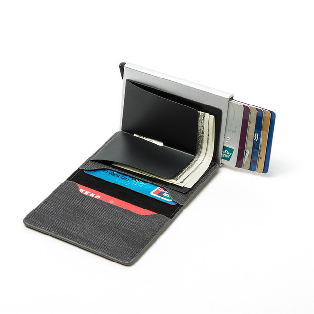 Etui na karty i dokumenty z 2020 roku z blokującą RFID kartą, antykradzieżowym uchwytem i sprzężonym pojedynczym pudełkiem, unisex - Wianko - 3