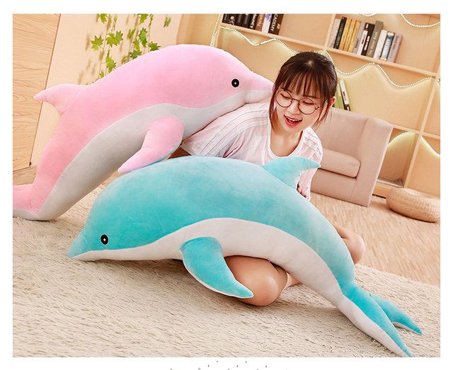 Duże pluszowe zabawki delfinów - wypchane zwierzęta morskie, idealne dla dzieci - Wianko - 3