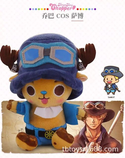 Pluszowa lalka Luffy Chopper Sabo 10cm z serii Anime - słodka zabawka dla dzieci - Wianko - 6