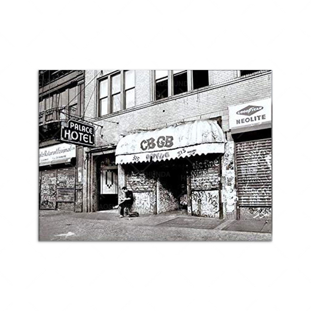 Plakaty i druki: Punkowa muzyka rockowa klub i miejsce CBGB w Nowym Jorku - artystyczne obrazy ściennie na płótnie do dekoracji wnętrza sypialni - Wianko - 6