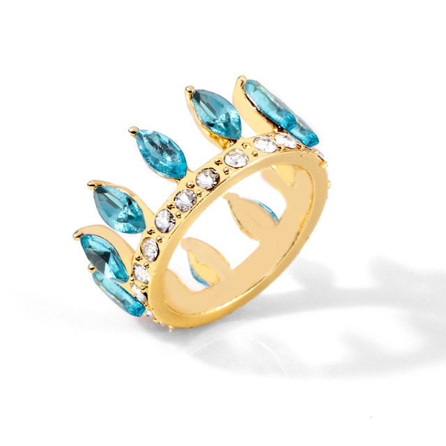 Korona złota z kolorowymi kryształami dla kobiet - biżuteria gotycka 2021 - Wianko - 8