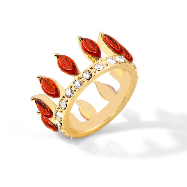 Korona złota z kolorowymi kryształami dla kobiet - biżuteria gotycka 2021 - Wianko - 11
