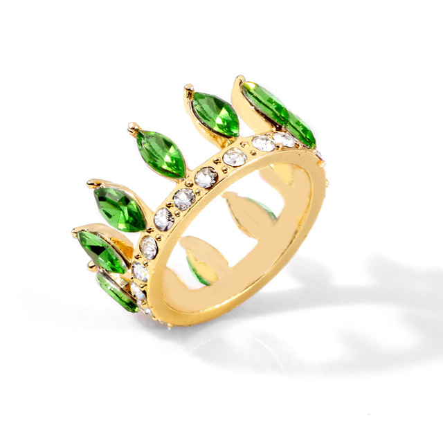Korona złota z kolorowymi kryształami dla kobiet - biżuteria gotycka 2021 - Wianko - 7