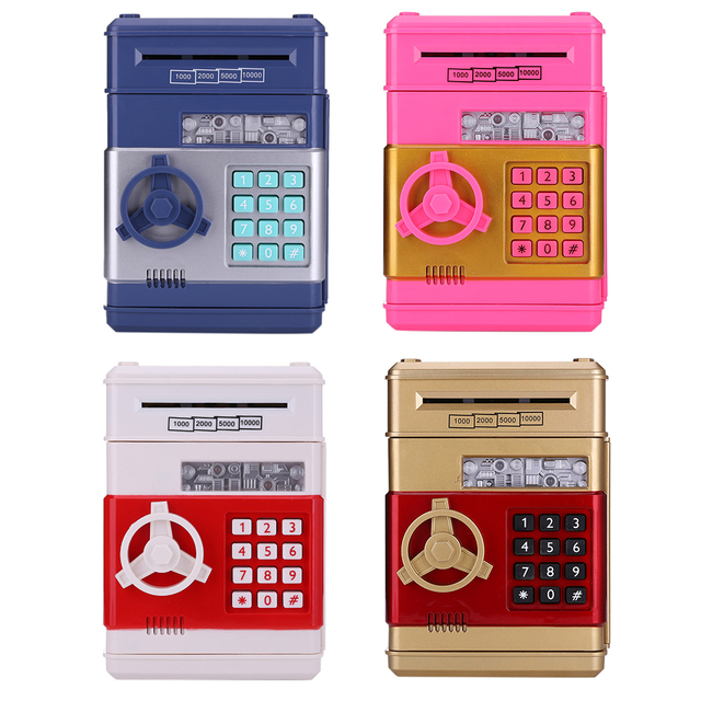 Elektroniczna skarbonka z hasłem ATM na monety i banknoty - Wianko - 3