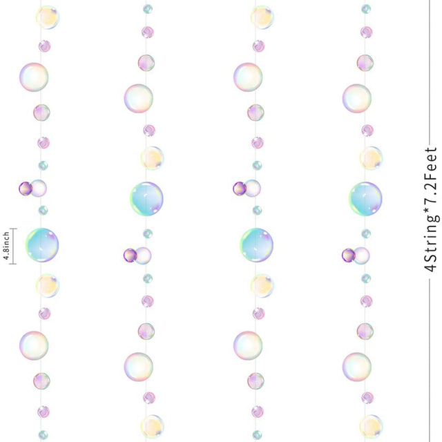 Dekoracje świąteczne podwodne - kolorowe bańki, girlandy, koło wiszące, banner - temat oceaniczny, urodziny dla małej syrenki - Wianko - 18
