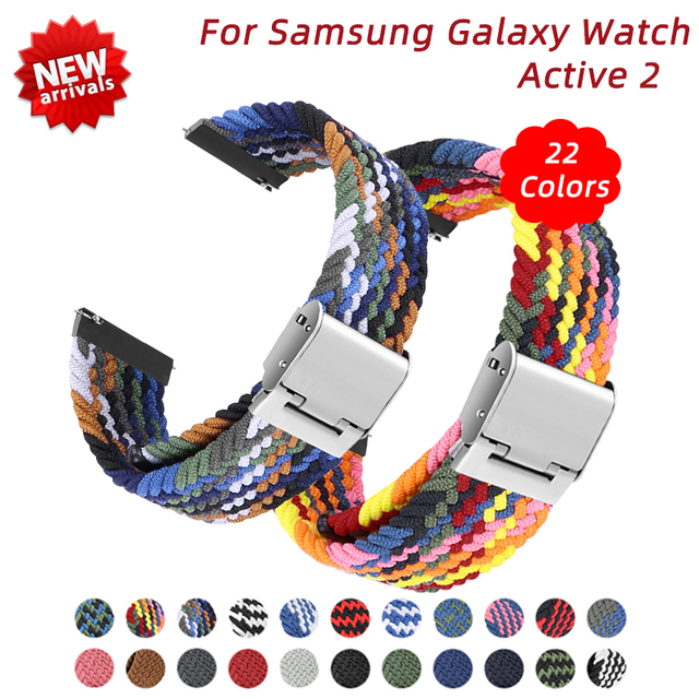 Uniwersalny elastyczny nylonowy pasek zegarka Solo 20mm/22mm, regulowane zapięcie, do Samsung Galaxy aktywny 2/3 i Huawei GT2 nadgarstek - Wianko - 17