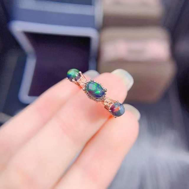 Piękne pierścionki z opalem dla kobiet - srebro 925 - Wianko - 7
