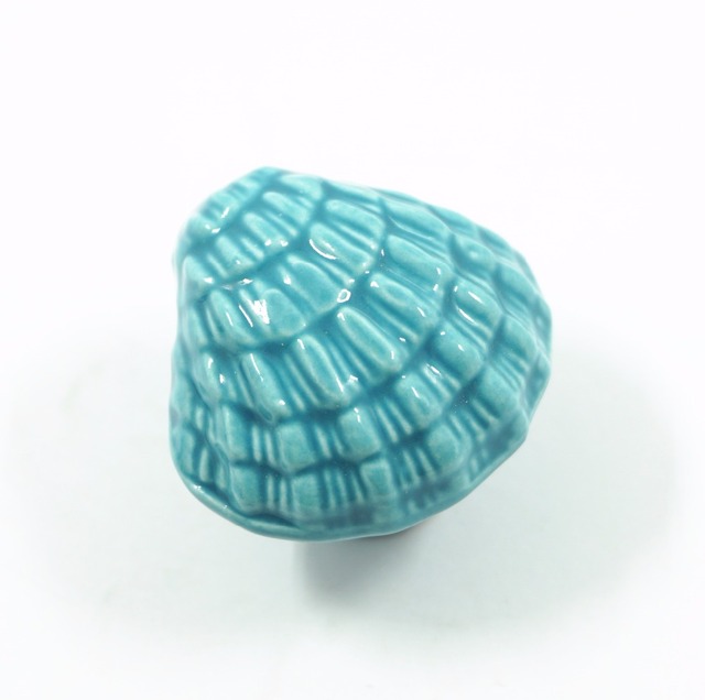 Ceramiczna gałka zielono-niebiesko-białego koloru do szafki kuchennej - Wianko - 3